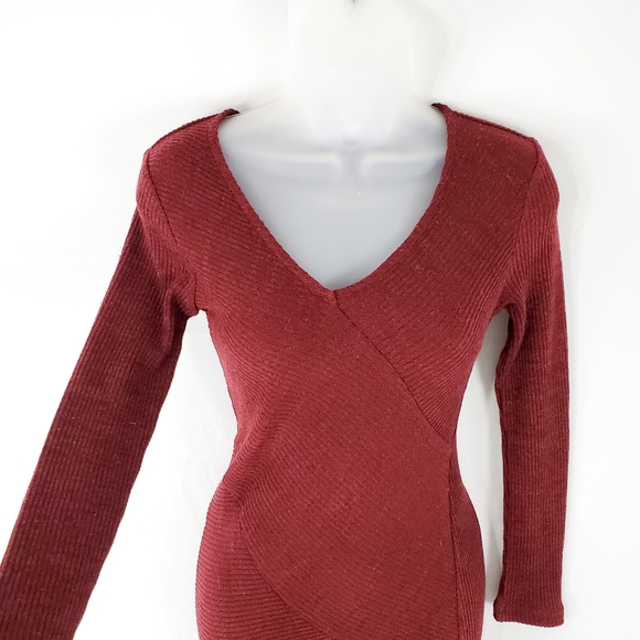 MNG Mango Maroon Red Bodycon Dress Size XXS - Picture 6 of 10